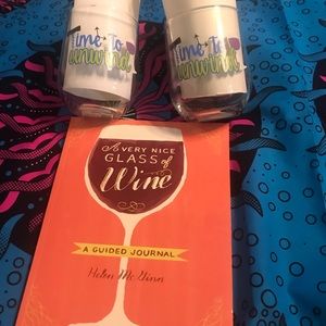 Wine Lovers: Set Stemless Glasses & Guided Journal